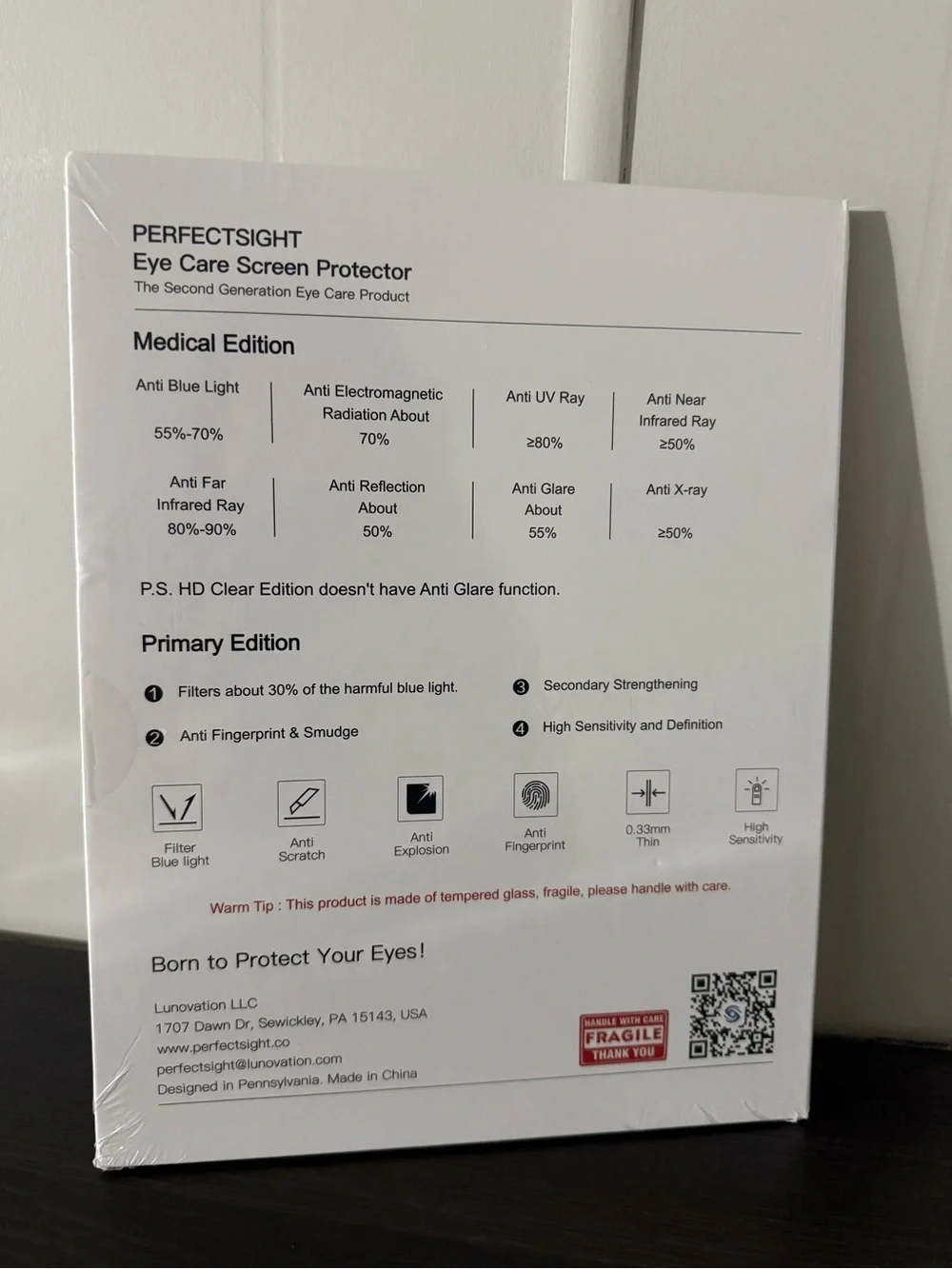 Eye Care Screen Protector for Tablets - Clear for ipad pro and ipad air